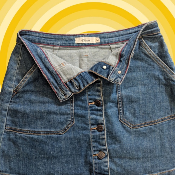 Button Up Denim Skirt - Picture 3 of 3